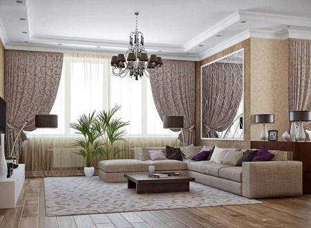 مبل سفید و کفپوش قهوه ای کف اتاق - اوحددکو - white sofa and brown flooring in room - ohaddeco