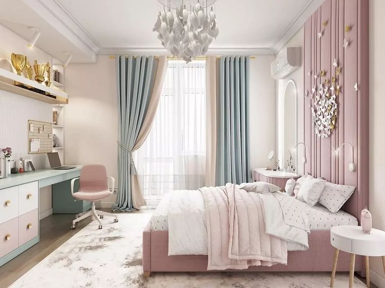اتاق خواب دخترانه با تم صورتی - اوحددکو - girls bedroom with pink theme - ohaddeco