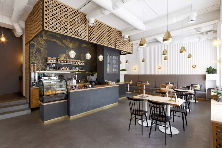 تصویری از طراحی دکوراسیون کافه - a picture of Cafe decoration design